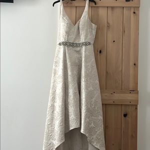 Cream and embellished dress high low